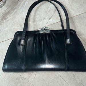Black leather vintage purse